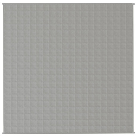 vidaXL Verzwaringsdeken 200x200 cm 13 kg stof grijs afbeelding3 - 1