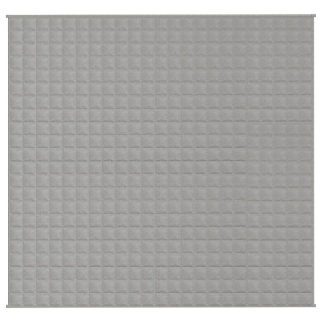 vidaXL Verzwaringsdeken 220x235 cm 15 kg stof grijs afbeelding3 - 1