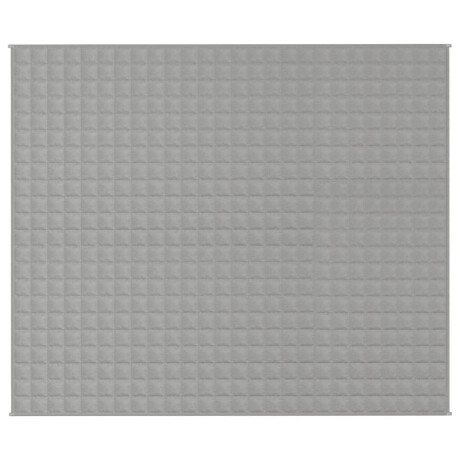 vidaXL Verzwaringsdeken 220x260 cm 11 kg stof grijs afbeelding3 - 1