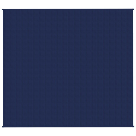 vidaXL Verzwaringsdeken 200x225 cm 9 kg stof blauw afbeelding3 - 1