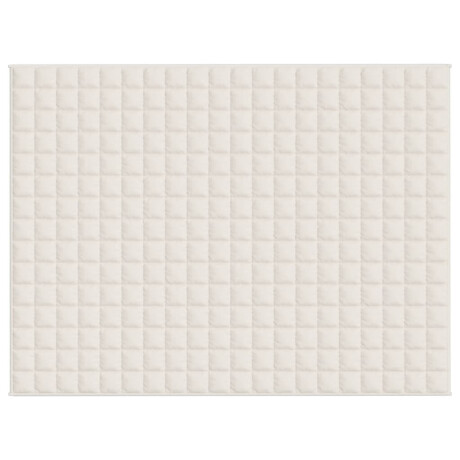 vidaXL Verzwaringsdeken 150x200 cm 11 kg stof lichtcrèmekleurig afbeelding3 - 1