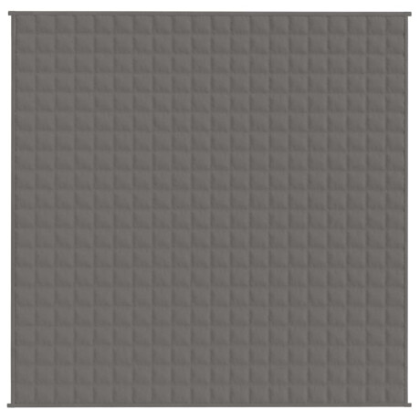 vidaXL Verzwaringsdeken 200x200 cm 9 kg stof grijs afbeelding3 - 1