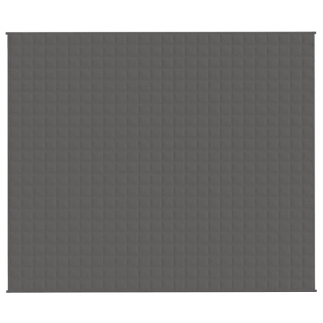 vidaXL Verzwaringsdeken 220x260 cm 15 kg stof grijs afbeelding3 - 1