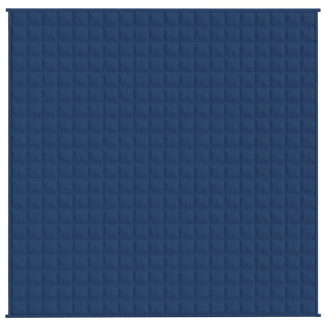 vidaXL Verzwaringsdeken 200x200 cm 13 kg stof blauw afbeelding3 - 1