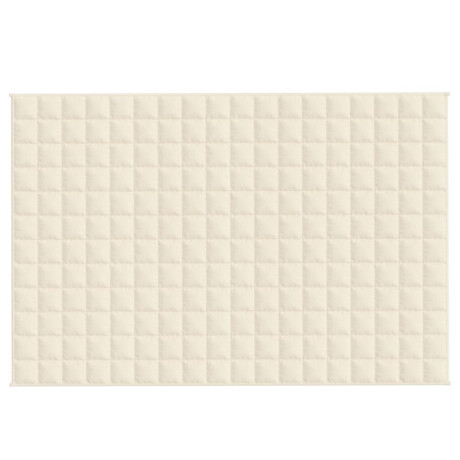 vidaXL Verzwaringsdeken 120x180 cm 5 kg stof lichtcrèmekleurig afbeelding3 - 1