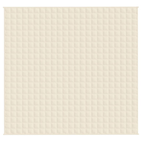 vidaXL Verzwaringsdeken 220x235 cm 11 kg stof lichtcrèmekleurig afbeelding3 - 1