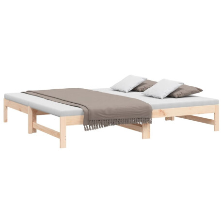 vidaXL Slaapbank uitschuifbaar massief grenenhout 2x(90x190) cm afbeelding3 - 1