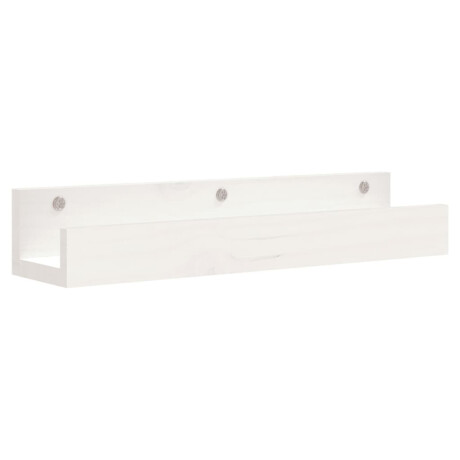 vidaXL Wandschappen 2 st 50x12x9 cm massief grenenhout wit afbeelding3 - 1