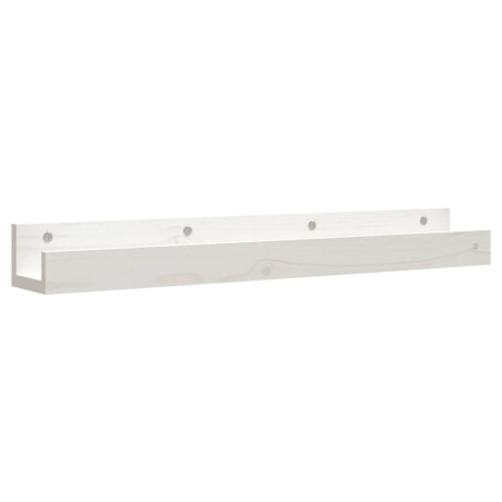 vidaXL Wandschappen 2 st 80x12x9 cm massief grenenhout wit afbeelding3 - 1