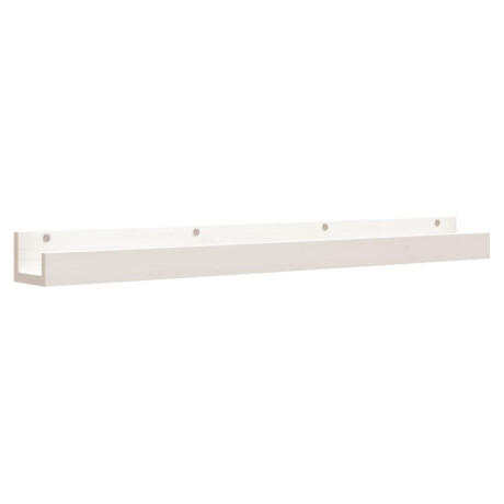 vidaXL Wandschappen 2 st 110x12x9 cm massief grenenhout wit afbeelding3 - 1