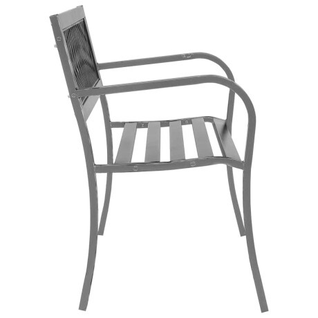 vidaXL Tuinbank 120 cm staal zwart afbeelding3 - 1