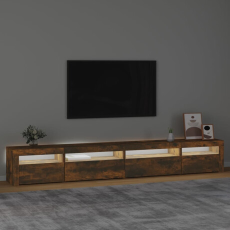 vidaXL Tv-meubel met LED-verlichting 270x35x40 cm gerookt eikenkleurig afbeelding3 - 1