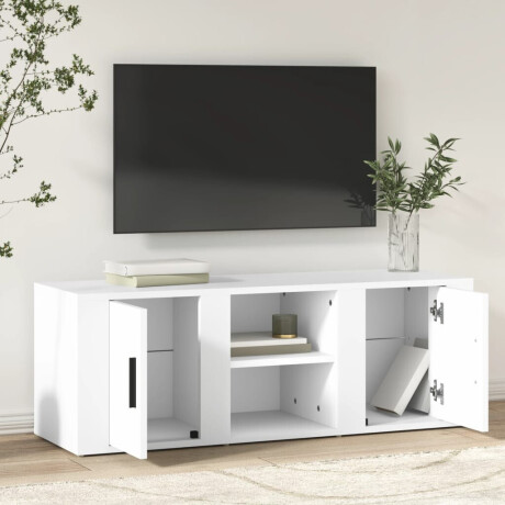 vidaXL Tv-meubel 100x31,5x35 cm bewerkt hout wit afbeelding3 - 1