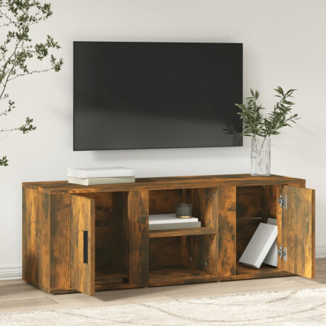 vidaXL Tv-meubel 100x31,5x35 cm bewerkt hout gerookt eikenkleurig afbeelding3 - 1