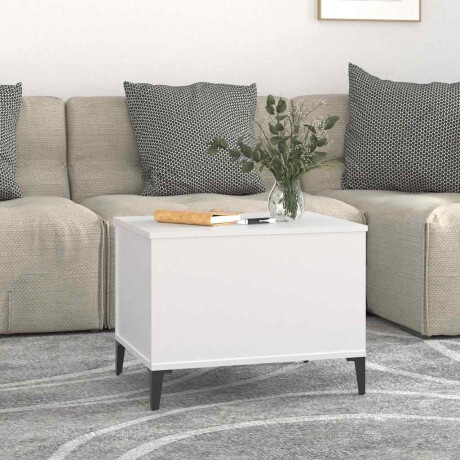 vidaXL Salontafel 60x44,5x45 cm bewerkt hout wit afbeelding3 - 1