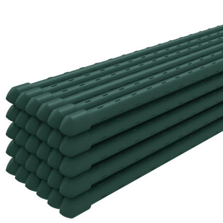 vidaXL Plantenstaken 30 st 150 cm staal groen afbeelding3 - 1
