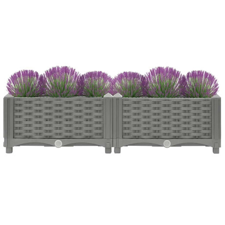 vidaXL Plantenbak verhoogd 80x40x23 cm polypropeen afbeelding3 - 1