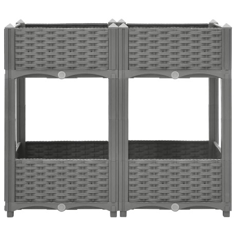 vidaXL Plantenbak verhoogd 80x40x71 cm polypropeen afbeelding3 - 1