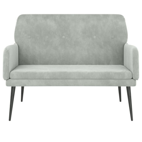vidaXL Bankje 108x79x79 cm fluweel lichtgrijs afbeelding3 - 1