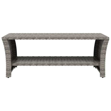 vidaXL Salontafel 100x50x40 cm poly rattan grijs afbeelding3 - 1