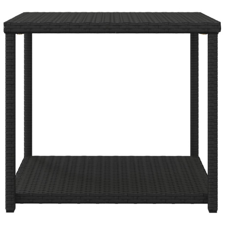 vidaXL Bijzettafel 55x45x49 cm poly rattan zwart afbeelding3 - 1