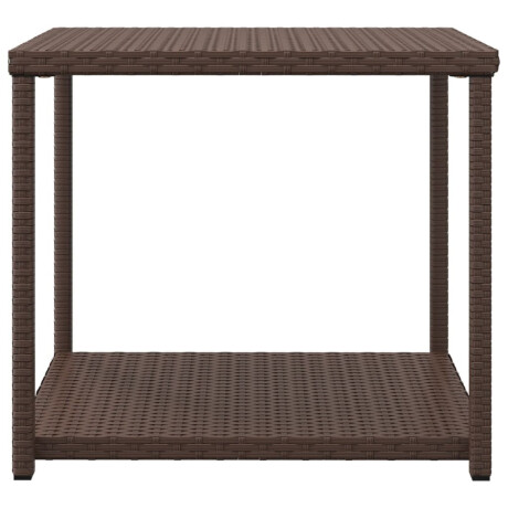 vidaXL Bijzettafel 55x45x49 cm poly rattan bruin afbeelding3 - 1