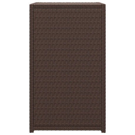 vidaXL Bijzettafel C-vormig 40x35x60 cm poly rattan bruin afbeelding3 - 1