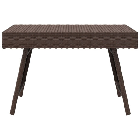 vidaXL Bijzettafel inklapbaar 60x40x38 cm poly rattan bruin afbeelding3 - 1