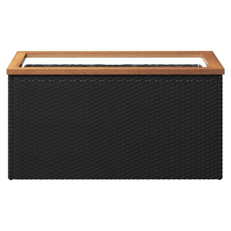 vidaXL Plantenbak 80x40x40 cm poly rattan zwart afbeelding3 - 1