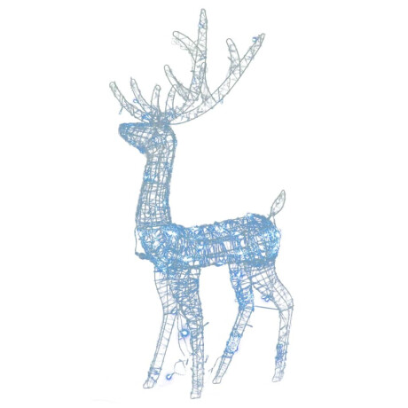vidaXL Kerstversieringen rendier 3 st 120 cm acryl koudwit afbeelding3 - 1