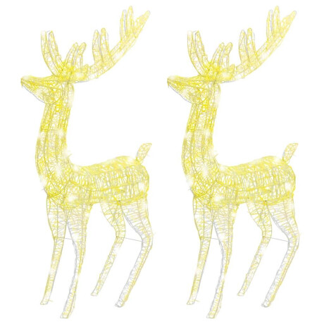 vidaXL Kerstdecoratie rendier XXL 2 st 250 LED's warmwit 180 cm acryl afbeelding3 - 1