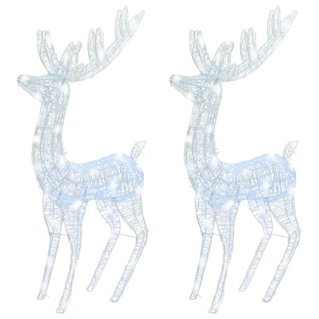 vidaXL Kerstdecoratie rendier XXL 2 st 250 LED's warmwit 180 cm acryl afbeelding3 - 1