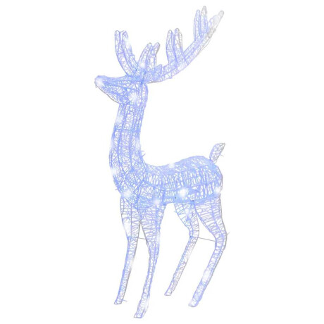 vidaXL Kerstdecoratie rendier XXL 3 st 250 LED's blauw 180 cm acryl afbeelding3 - 1