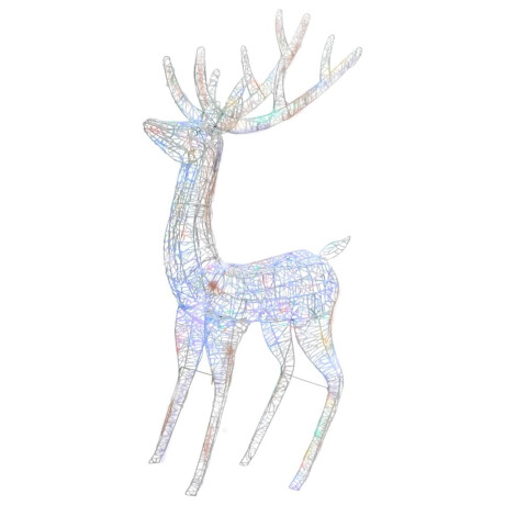 vidaXL Kerstdecoratie rendier XXL 3 st 250 LED meerkleurig 180cm acryl afbeelding3 - 1