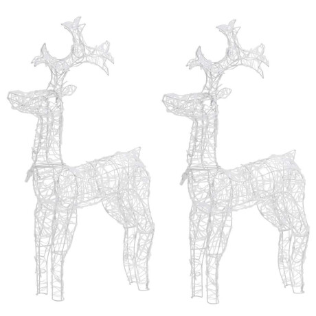 vidaXL Kerstversiering rendier 2 st 60x16x100 cm acryl afbeelding3 - 1
