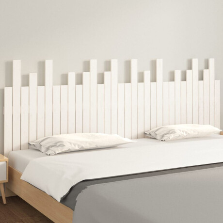 vidaXL Hoofdbord wandmontage 204x3x80 cm massief grenenhout wit afbeelding3 - 1