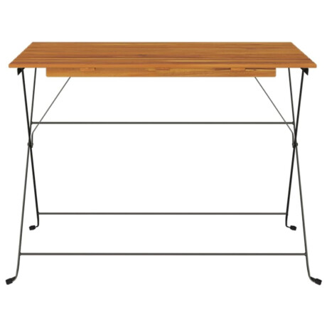 vidaXL Bistrotafel inklapbaar 100x54x71 cm massief acaciahout en staal afbeelding3 - 1