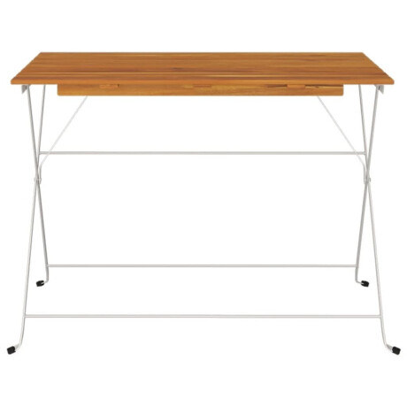 vidaXL Bistrotafel inklapbaar 100x54x71 cm massief acaciahout en staal afbeelding3 - 1