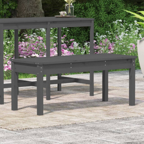 vidaXL Tuinbank 109x44x45 cm massief grenenhout grijs afbeelding3 - 1