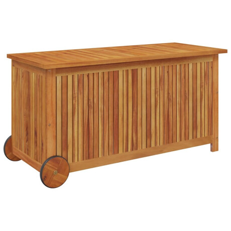vidaXL Tuinbox met wieltjes 113x50x58 cm massief acaciahout afbeelding3 - 1