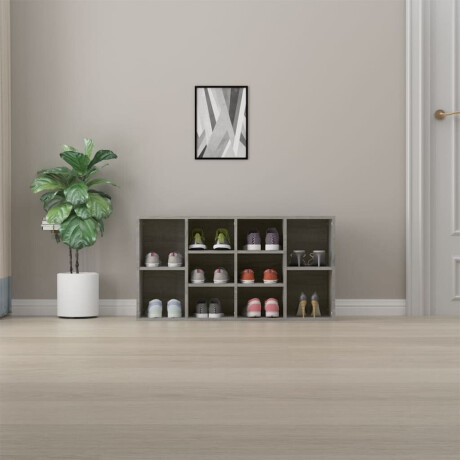 vidaXL Schoenenbank 103x30x54,5 cm bewerkt hout grijs sonoma eiken afbeelding3 - 1