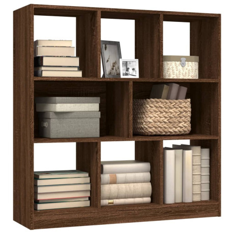 vidaXL Boekenkast 97,5x29,5x100 cm bewerkt hout bruin eikenkleur afbeelding3 - 1