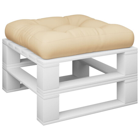 vidaXL Palletkussen 50x50x12 cm stof beige afbeelding3 - 1