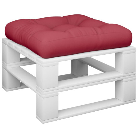 vidaXL Palletkussen 60x60x12 cm stof wijnrood afbeelding3 - 1
