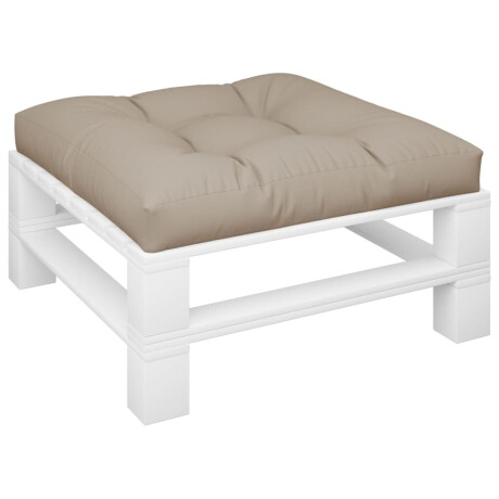 vidaXL Palletkussen 80x80x12 cm stof taupe afbeelding3 - 1