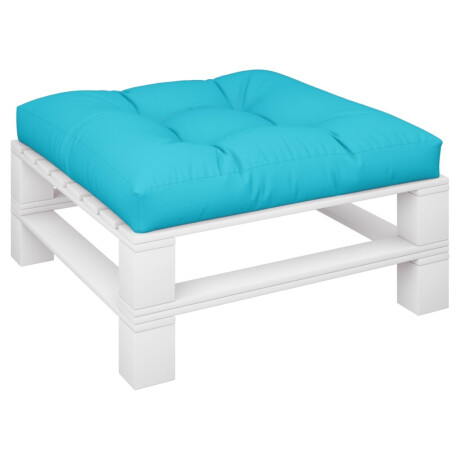 vidaXL Palletkussen 80x80x12 cm stof turquoise afbeelding3 - 1