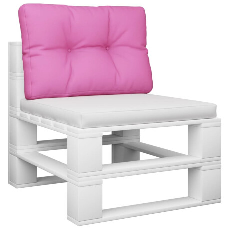 vidaXL Palletkussen 50x40x12 cm stof roze afbeelding3 - 1