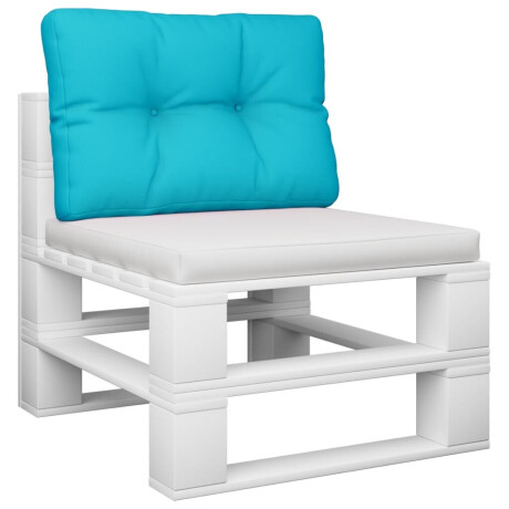 vidaXL Palletkussen 50x40x12 cm stof turquoise afbeelding3 - 1