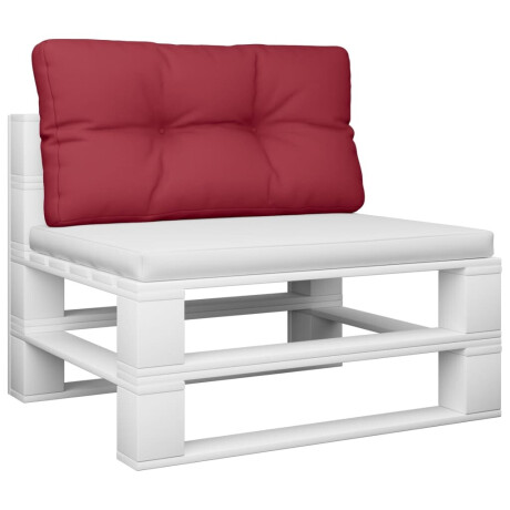 vidaXL Palletkussen 70x40x12 cm stof wijnrood afbeelding3 - 1