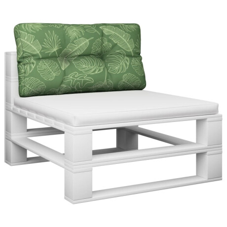vidaXL Palletkussen bladpatroon 70x40x12 cm stof afbeelding3 - 1
